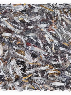 Silver Strokes on Black Collage