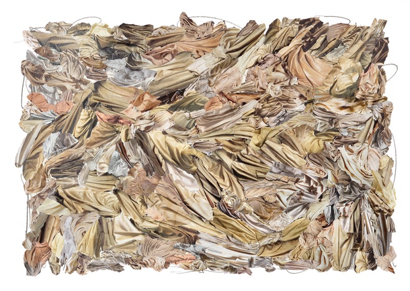 Ochre Field Mixed Media Collage