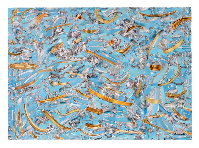 Turquoise and Gold 2 Collage